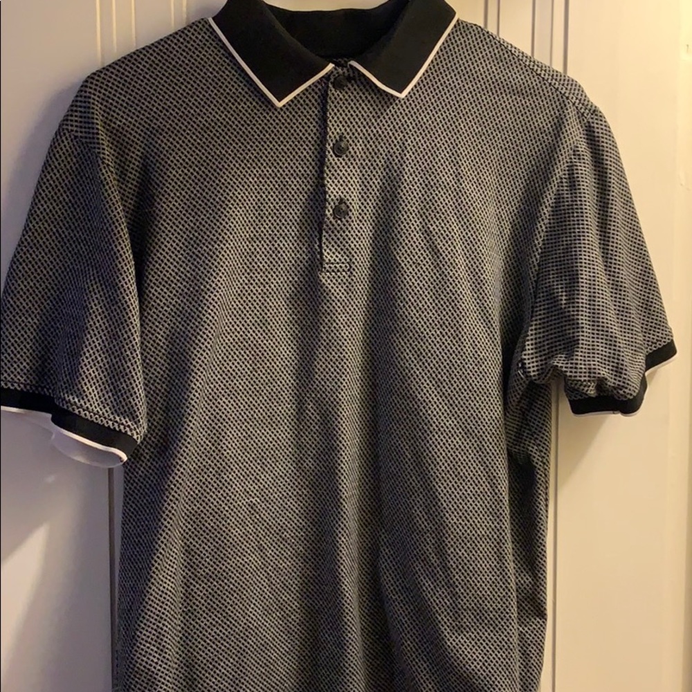 Hart Schaffner Marx Black/White Checkered Poli